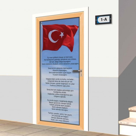 Kapı Giydirme - Bayrak Şiiri - K432