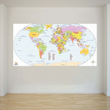 Dünya Haritası - Okul Posteri - PO1162