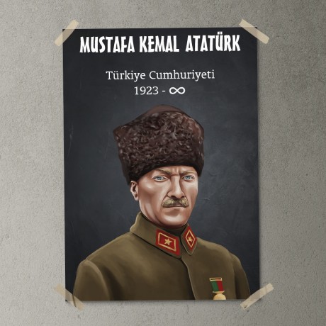 Türkiye Cumhuriyeti - Mustafa Kemal Atatürk Posteri - PO501