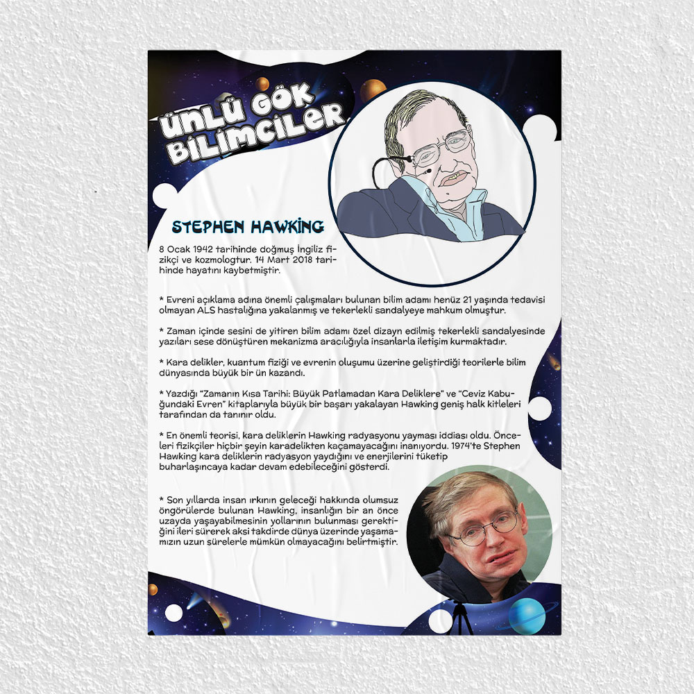 Stephen Hawking Posteri - PO522