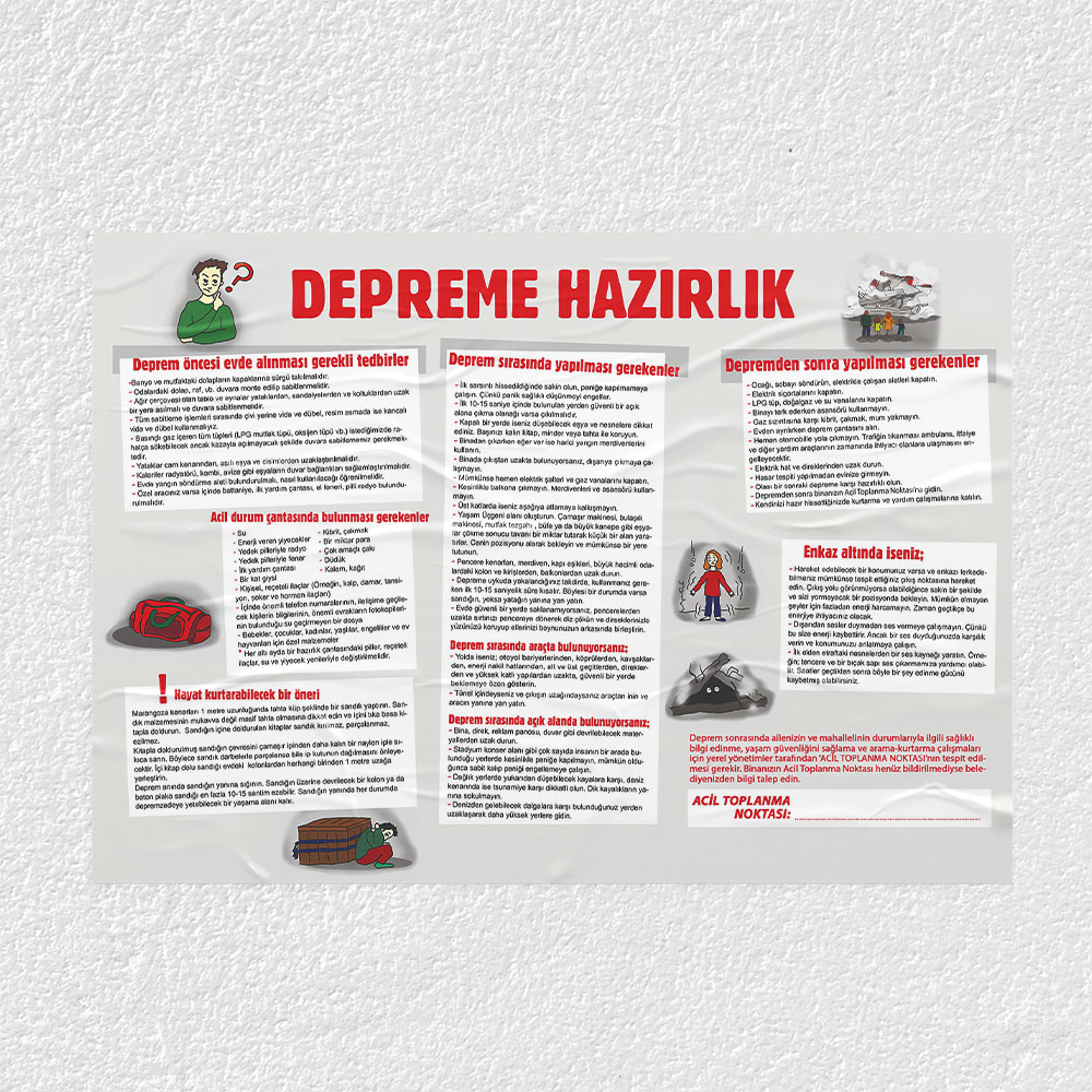 Depreme Hazırlık Posteri - PO569