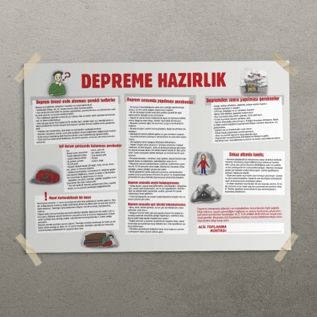 Depreme Hazırlık Posteri - PO569