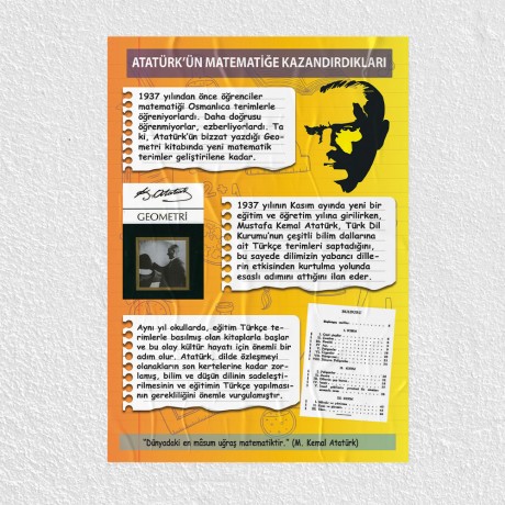 Atatürk'ün Matematiğe Kazandıkları Posteri - PO656