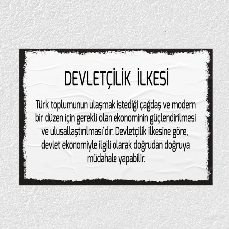 Devletçilik İlkesi Posteri - PO690