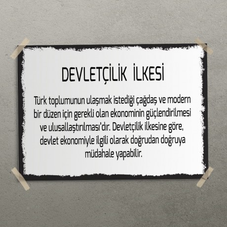 Devletçilik İlkesi Posteri - PO690