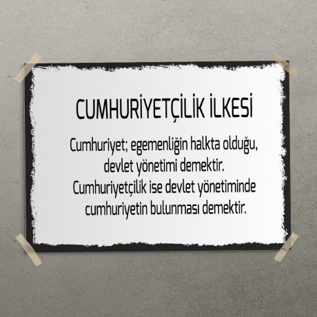 Cumhuriyetçilik İlkesi Posteri - PO692