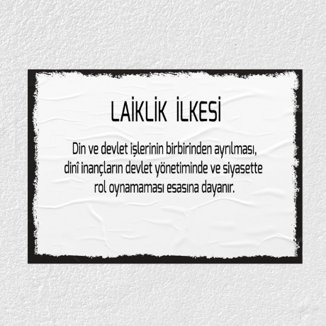 Laiklik İlkesi Posteri - PO694