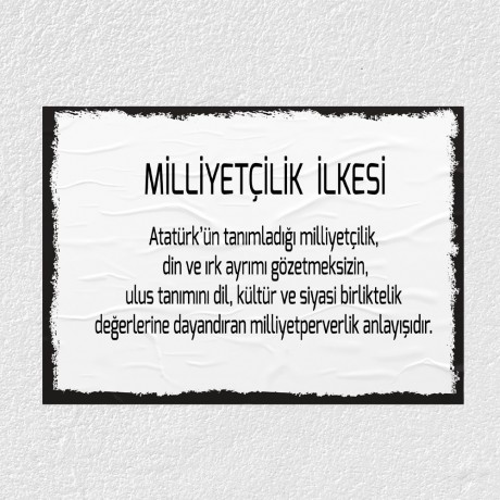 Miiliyetçilik İlkesi Posteri - PO696