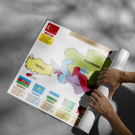 Tükçe Konuşan Ülkeler Posteri - PO756