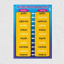 Türkçemizi Doğru Kullanalım Posteri - PO758
