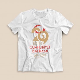 29 Ekim Tişörtü - TS185 - Beyaz