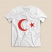Ay Yıldız Baskılı Tişört - Beyaz - TS156