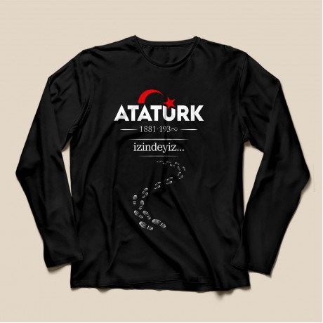 Atatürk Baskılı Uzun Kollu İzindeyiz