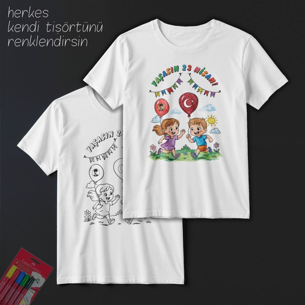 TS23101 - Boyanabilir 23 Nisan Tişörtü