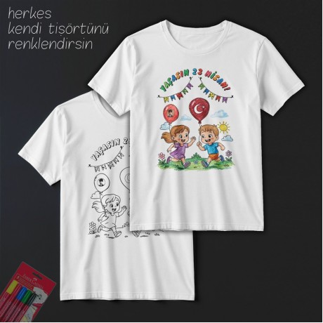 TS23101 - Boyanabilir 23 Nisan Tişörtü