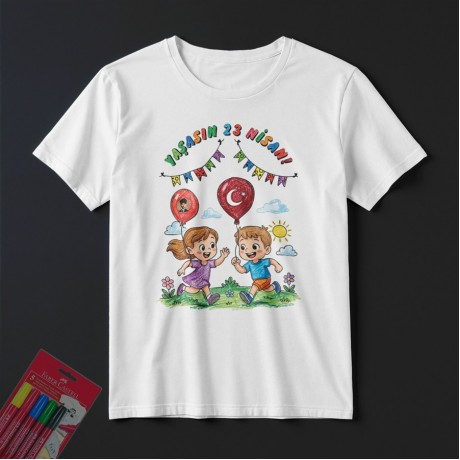 TS23101 - Boyanabilir 23 Nisan Tişörtü