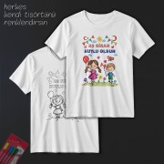TS23102 - Boyanabilir 23 Nisan Tişörtü