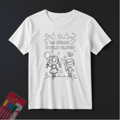 TS23102 - Boyanabilir 23 Nisan Tişörtü