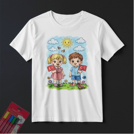 TS23103 - Boyanabilir 23 Nisan Tişörtü
