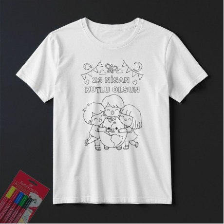 TS23104 - Boyanabilir 23 Nisan Tişörtü
