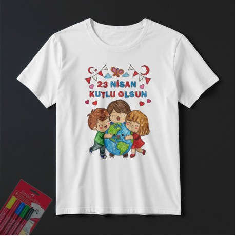 TS23104 - Boyanabilir 23 Nisan Tişörtü