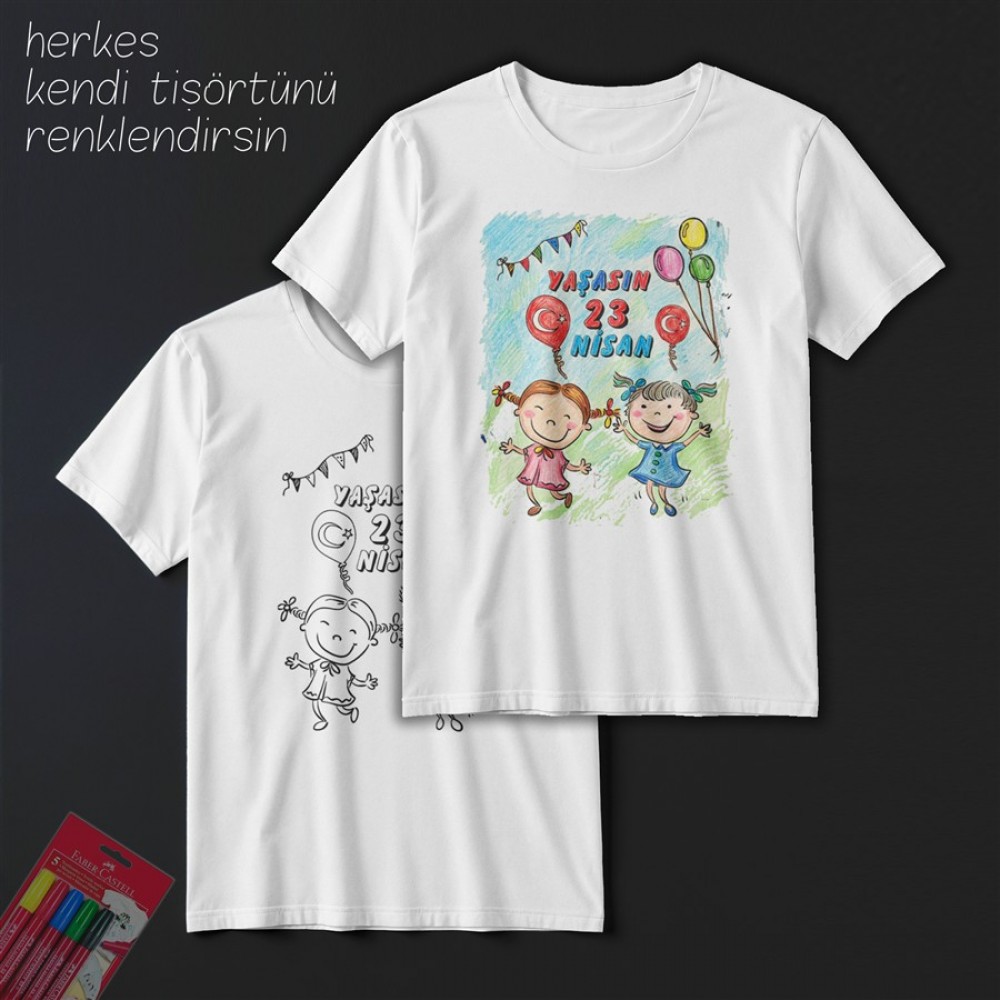 TS23106 - Boyanabilir 23 Nisan Tişörtü