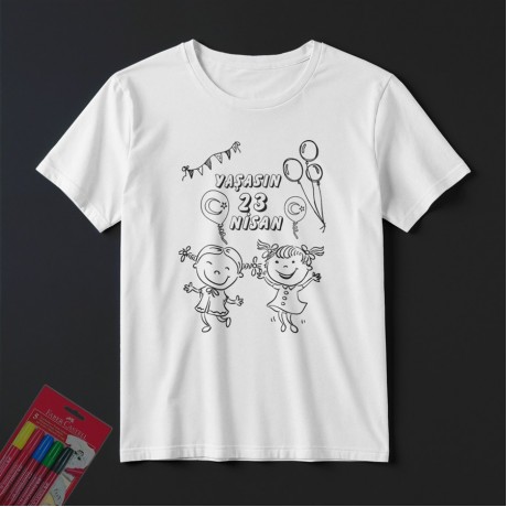 TS23106 - Boyanabilir 23 Nisan Tişörtü