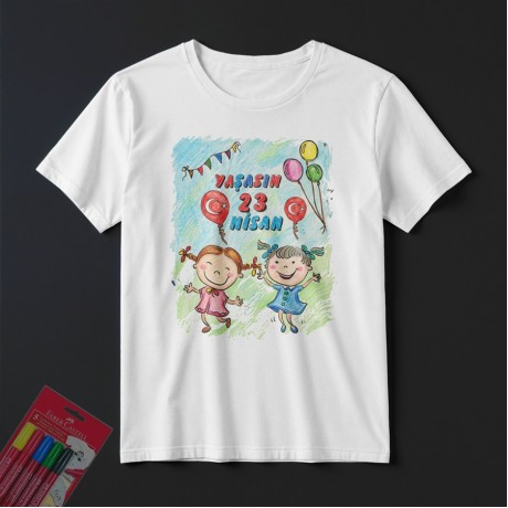 TS23106 - Boyanabilir 23 Nisan Tişörtü