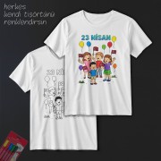 TS23108 - Boyanabilir 23 Nisan Tişörtü