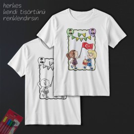 TS23109 - Boyanabilir 23 Nisan Tişörtü