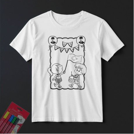 TS23109 - Boyanabilir 23 Nisan Tişörtü