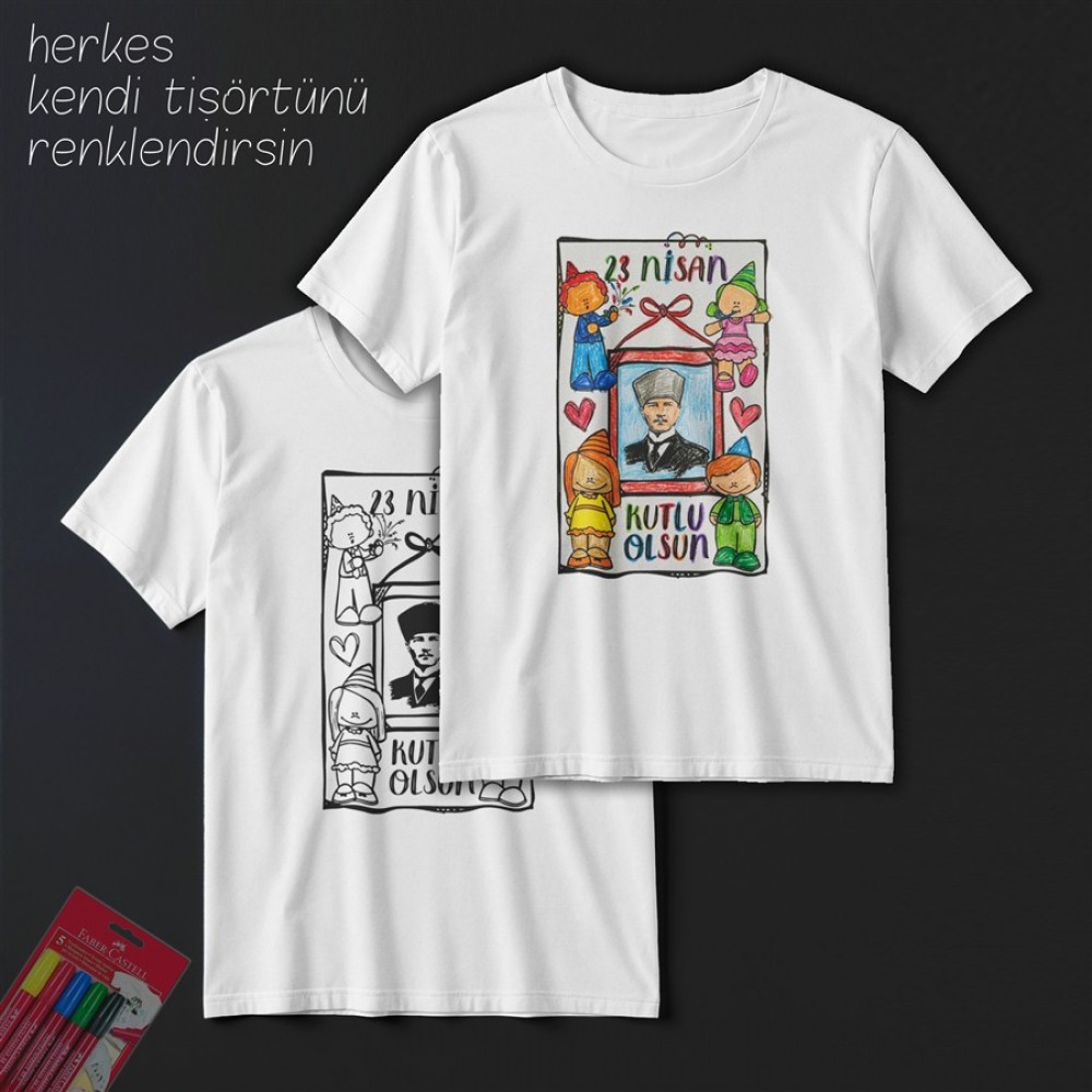TS23110 - Boyanabilir 23 Nisan Tişörtü