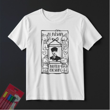 TS23110 - Boyanabilir 23 Nisan Tişörtü