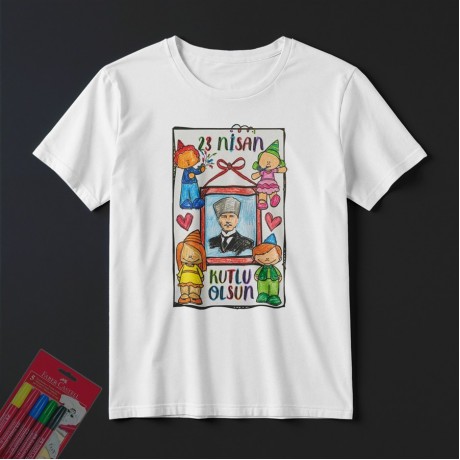 TS23110 - Boyanabilir 23 Nisan Tişörtü