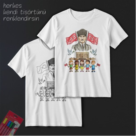 TS23111 - Boyanabilir 23 Nisan Tişörtü