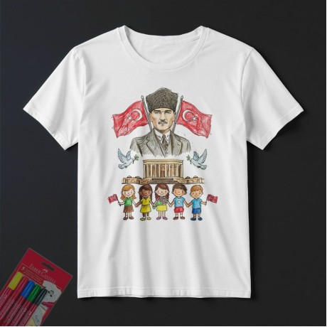 TS23111 - Boyanabilir 23 Nisan Tişörtü