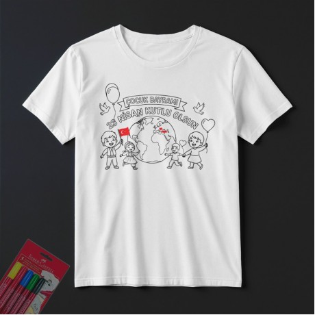 TS23112 - Boyanabilir 23 Nisan Tişörtü