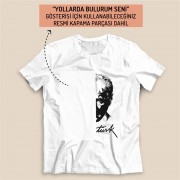 Yollarda Bulurum Seni Tişörtü - Beyaz
